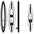 Wholesale Customizable 2 Person Tandem Boat Twin Chamber Drop Stitch Coast Canoe Inflatable Canoe Inflatable Kajak